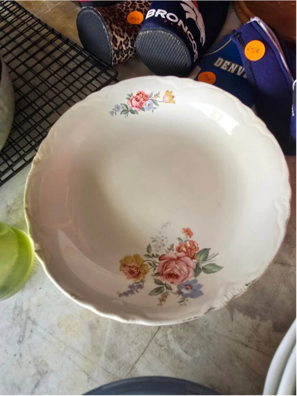 Vintage Floral Dinnerware Bowl Set of 4 One Size White Pink Cottagecore Coquette